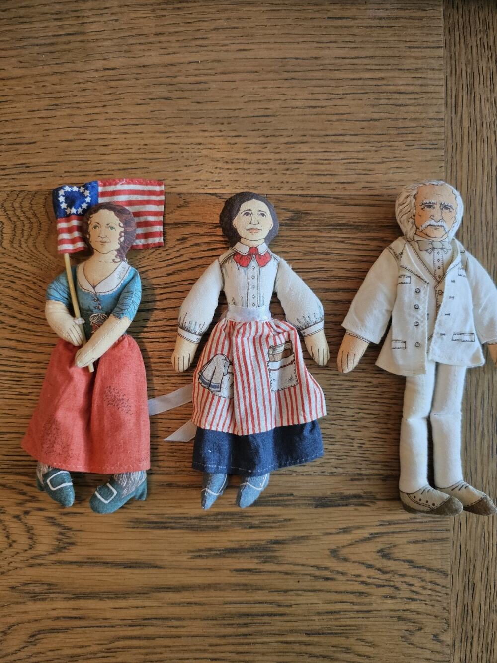 Lot Of 3 Vtg 1970's Hallmark Historical Figures Dolls